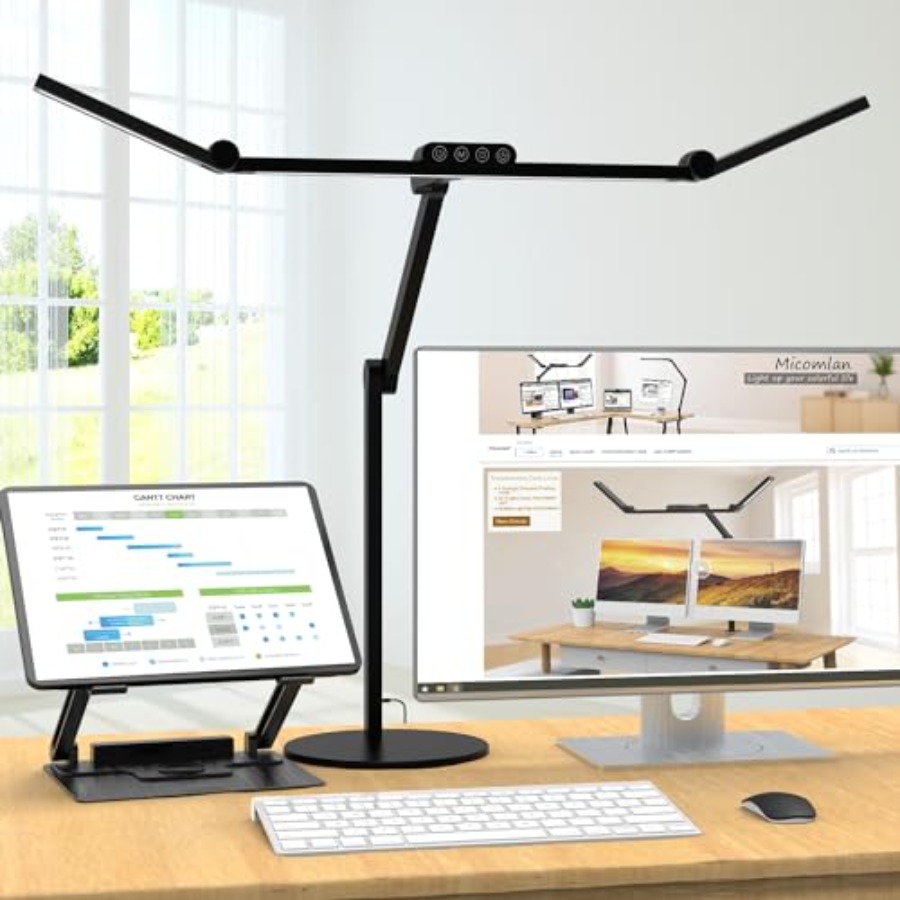 Home Office Lamp - مصباح مكتب معماري مع إضاءة محيطية،