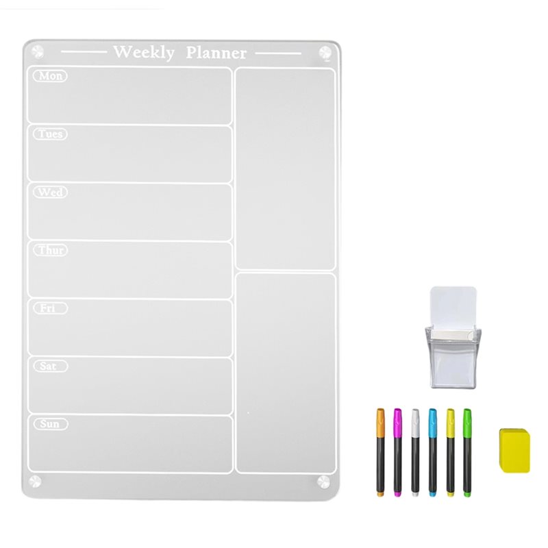 Magnetic Calendar Board - تقويم شفاف للثلاجة من CHCH مع