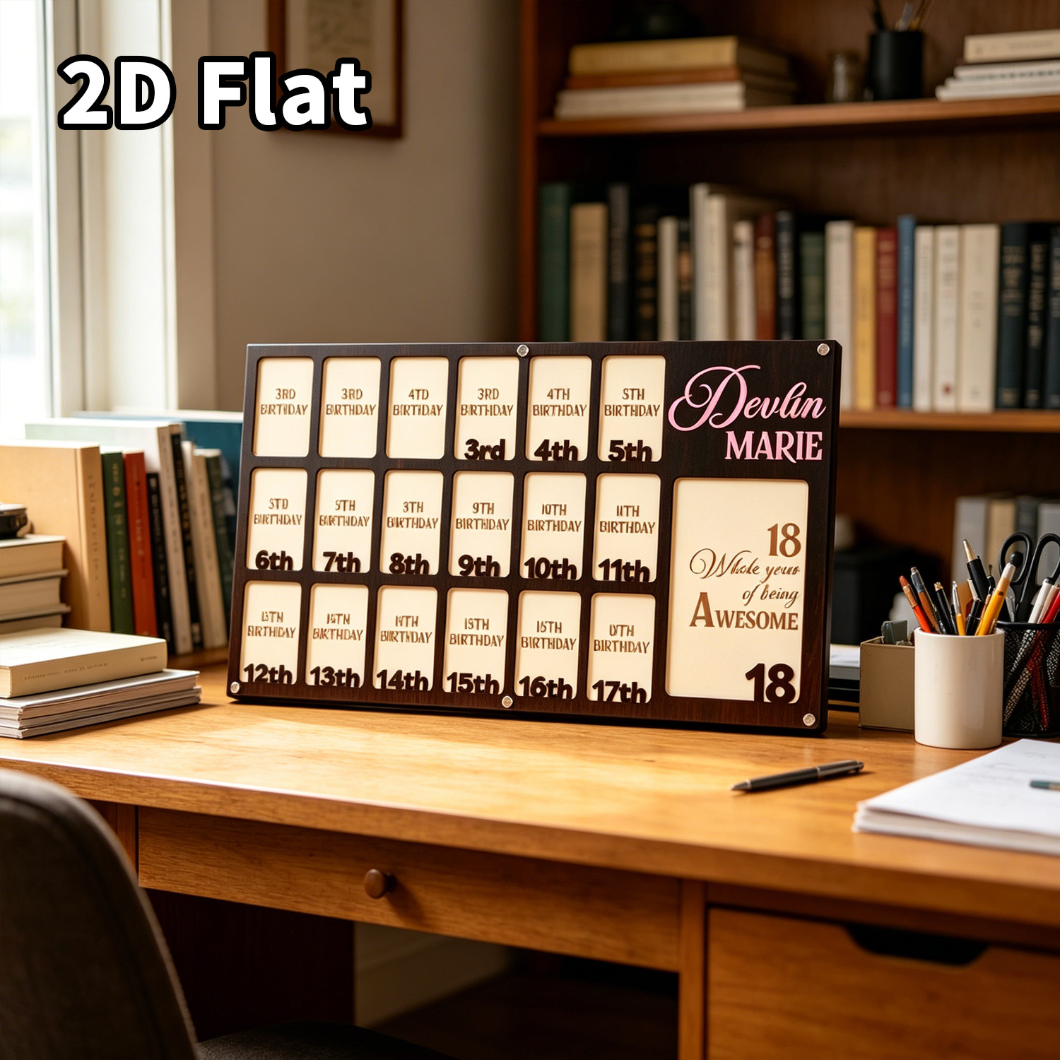 Home Office Gifts - لوحة خشبية مخصصة للصور، ديكور حائط