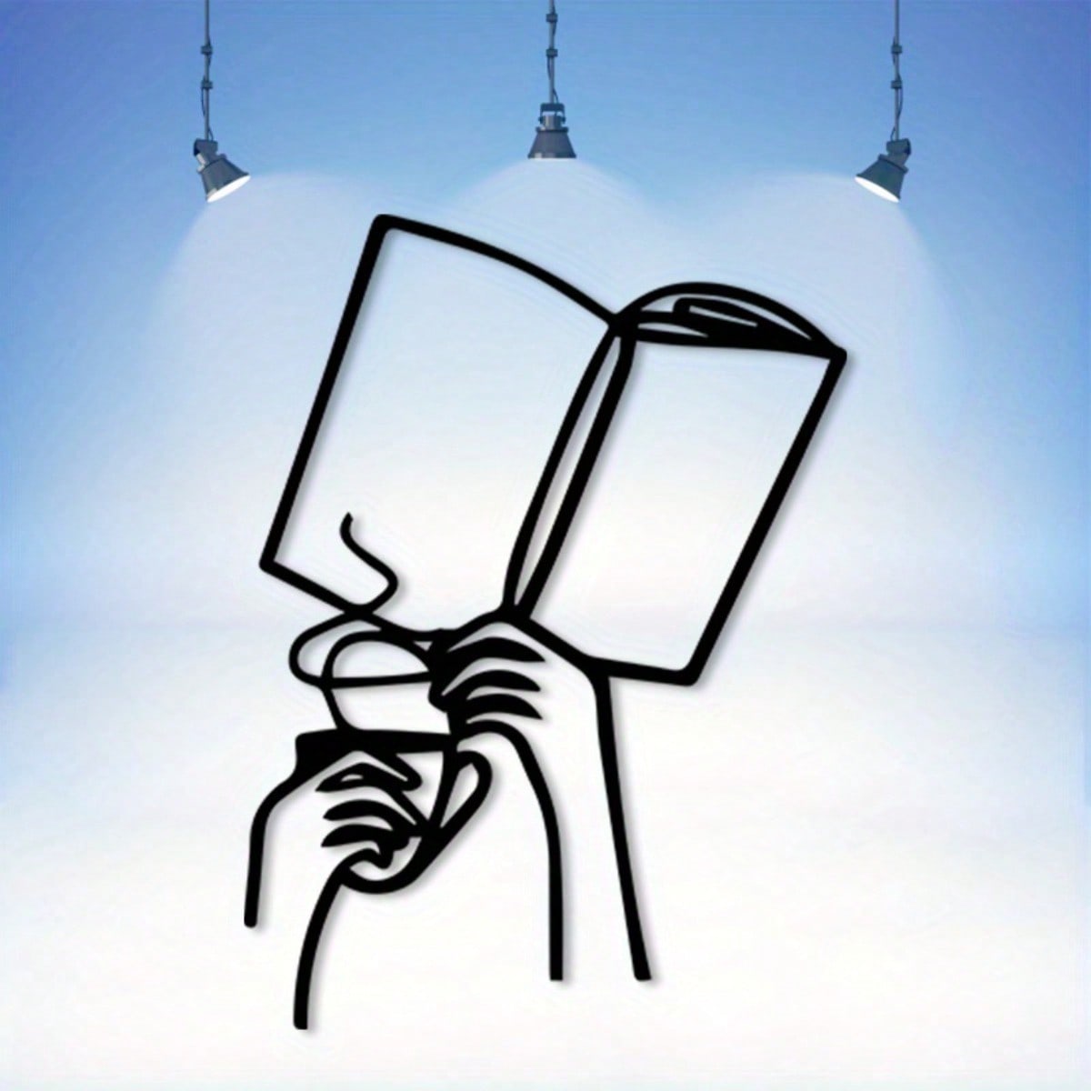 Home Office And Library - ديكور جداري معدني مطلي بالبودرة على
