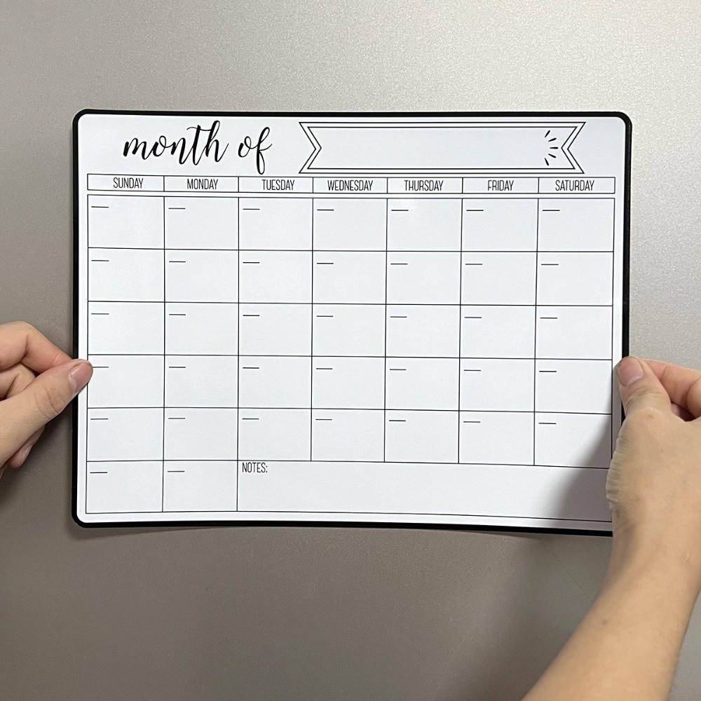 Magnetic Calendar Board - تقويم مسح جاف مغناطيسي جديد، سهل