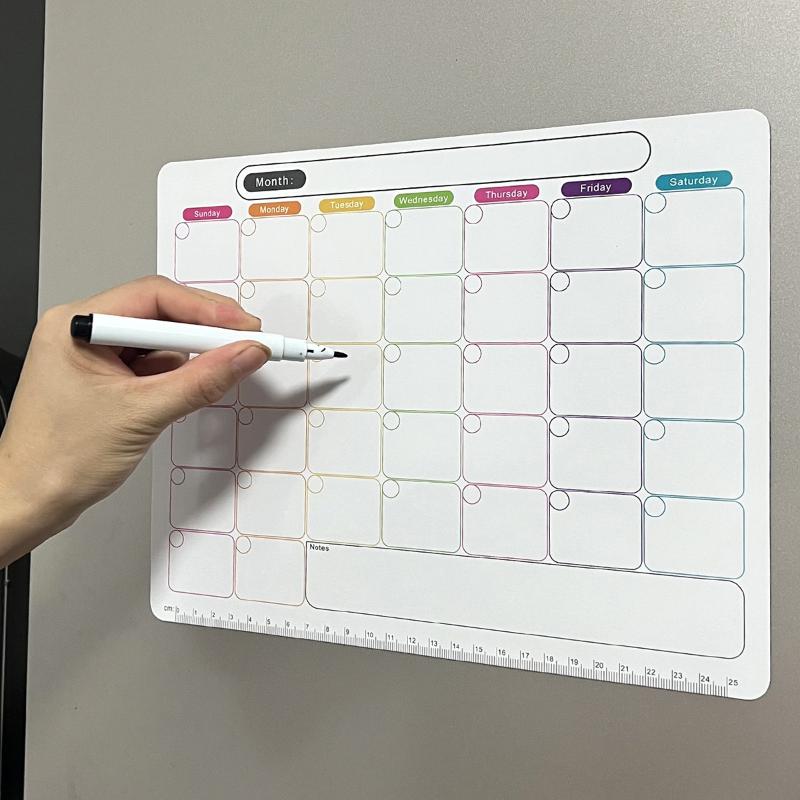 Magnetic Calendar Board - 📚 تقويم مغناطيسي للثلاجة قابل للمسح