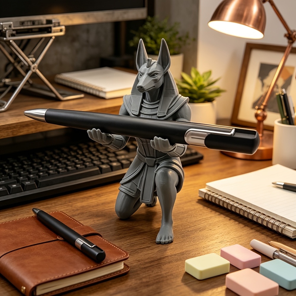Home Office Freelancer - حامل أقلام على شكل تمثال قديم