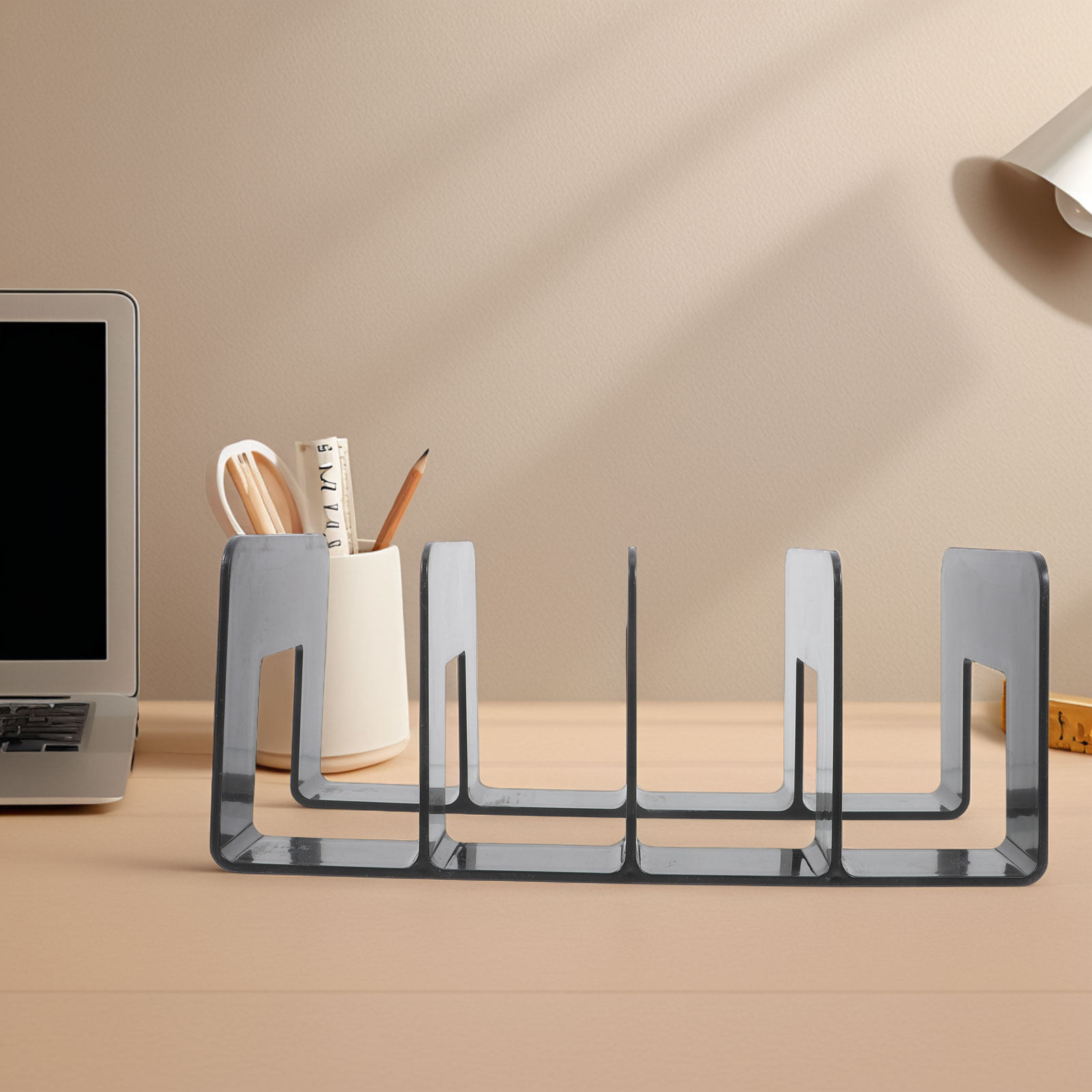 Home Office With Bookshelves - منظم كتب متعدد الأقسام للمكتب والمنزل