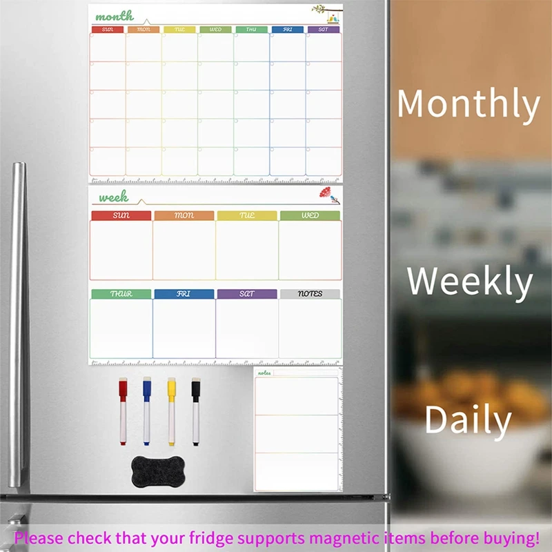 Magnetic Calendar Board - الأسبوع اليومي شهر خطة التقويم المغناطيسي
