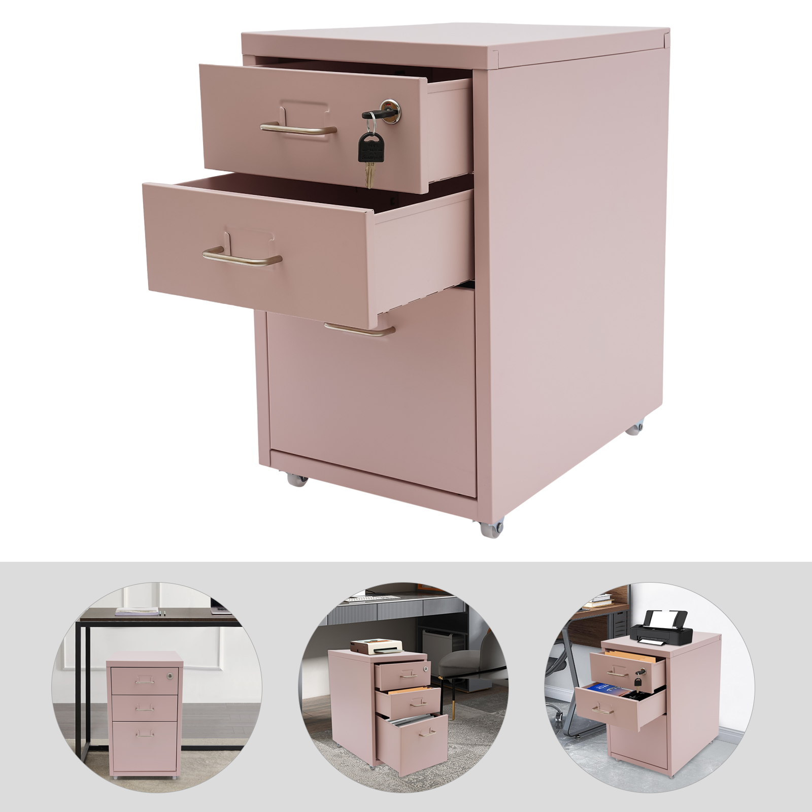 خزانة ملفات عمودية مستطيلة من  - مراجعة Rolling File Cart وسعره