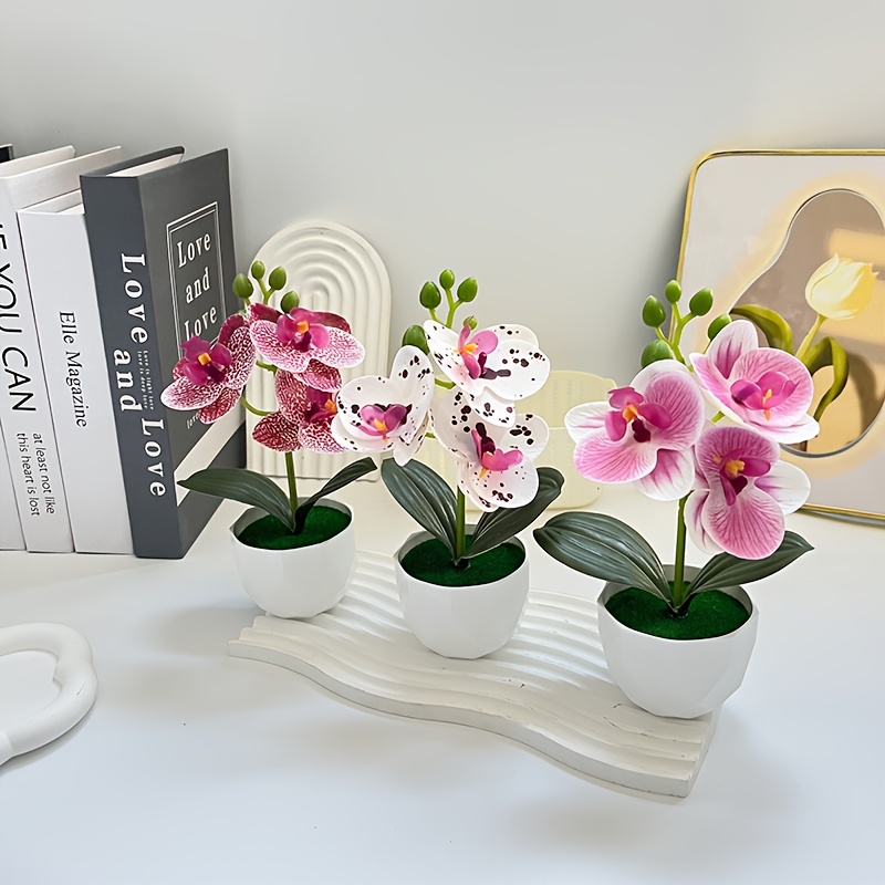 3 قطع من زهور الأوركيد الاصطنا - مراجعة Plant Desk Mini وسعره
