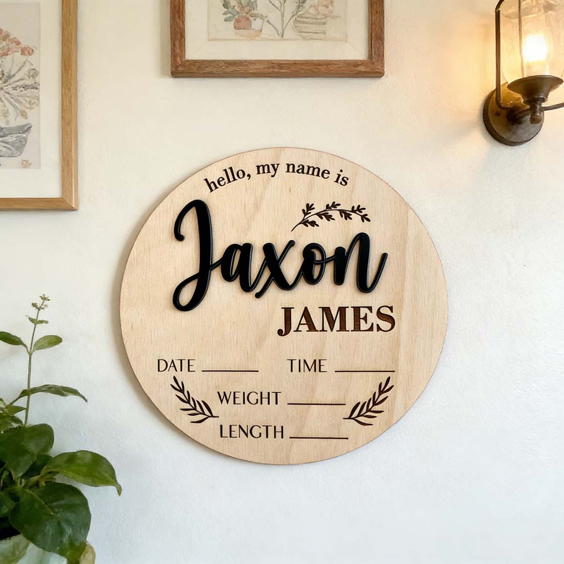 لافتة خشبية مخصصة لإعلان ولادة - مراجعة Home Office Gifts وسعره