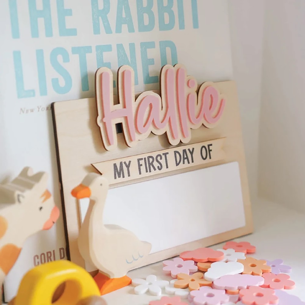 لوحة اسم خشبية مخصصة لليوم الأ - مراجعة Home Office Gifts وسعره