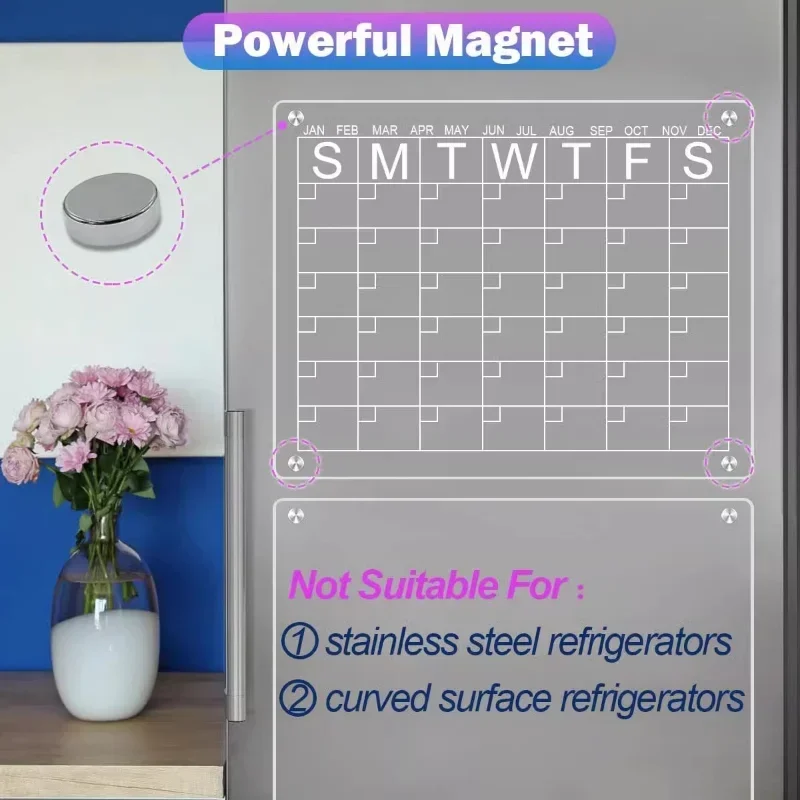 ملصق مغناطيس الثلاجة، تقويم أك - مراجعة Magnetic Calendar Board وسعره