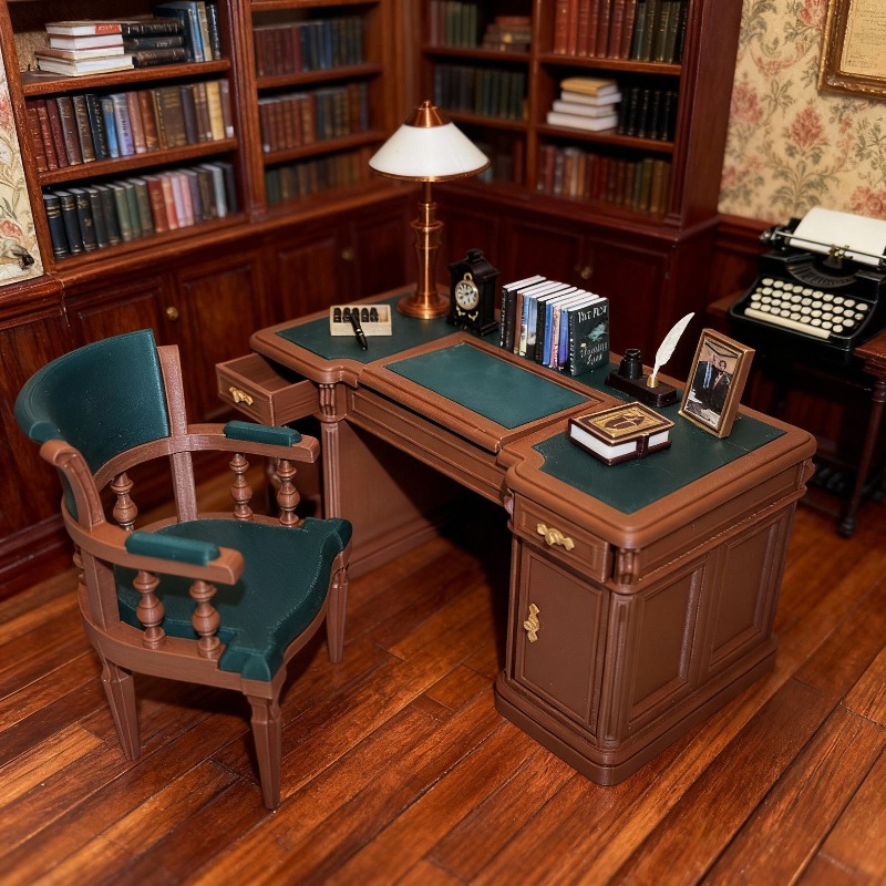 طقم كرسي مكتب أمريكي عتيق مصغر - مراجعة Home Office Freelancer وسعره