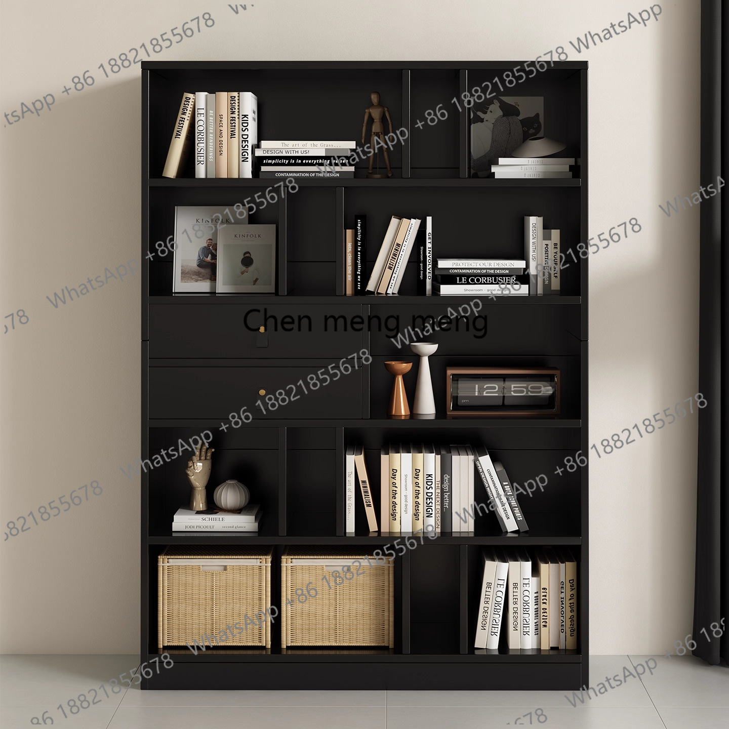 رف كتب حائطي وخزانة كتب خشبية  - مراجعة Home Office And Library وسعره