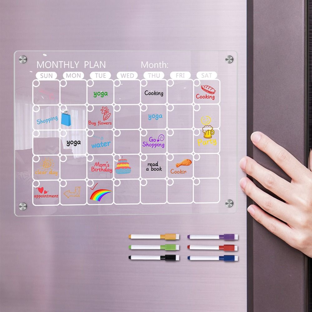 لوحات مسح أكريليك مكونة من 6 ع - مراجعة Magnetic Calendar Board وسعره