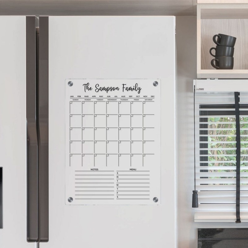 تقويم الثلاجة الأكريليك، مخطط  - مراجعة Magnetic Calendar Board وسعره