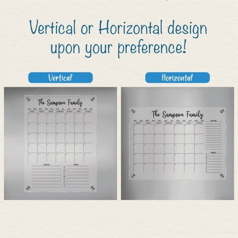 تقويم الثلاجة الأكريليك، مخطط  - مراجعة Magnetic Calendar Board وسعره
