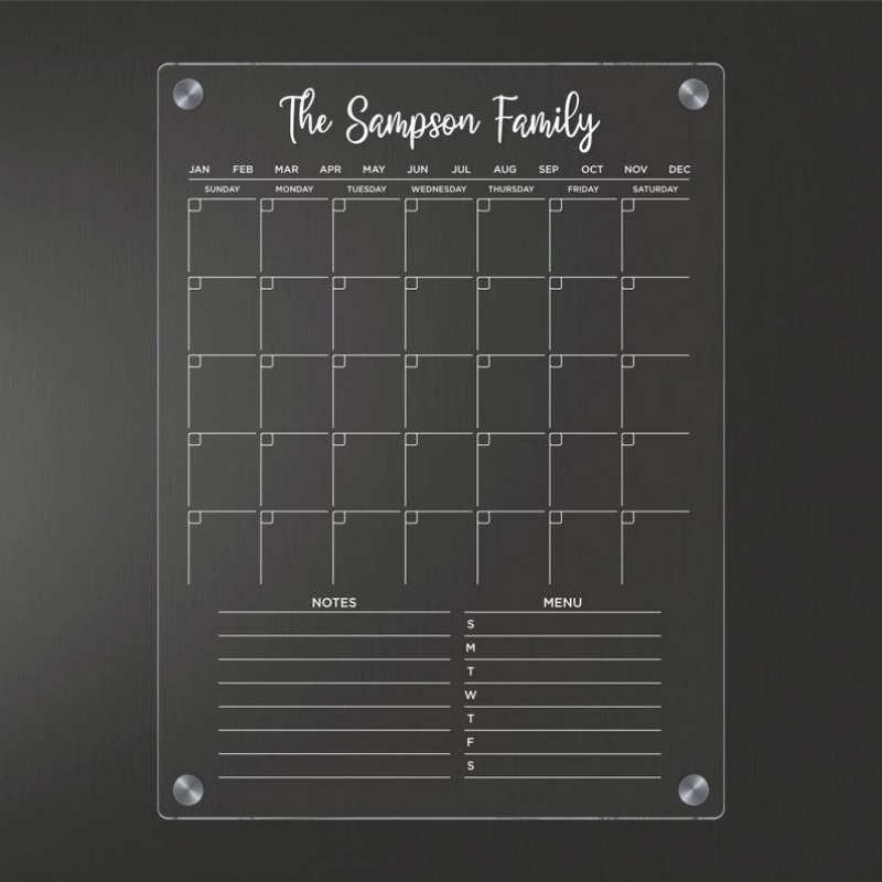 تقويم الثلاجة الأكريليك، مخطط  - مراجعة Magnetic Calendar Board وسعره