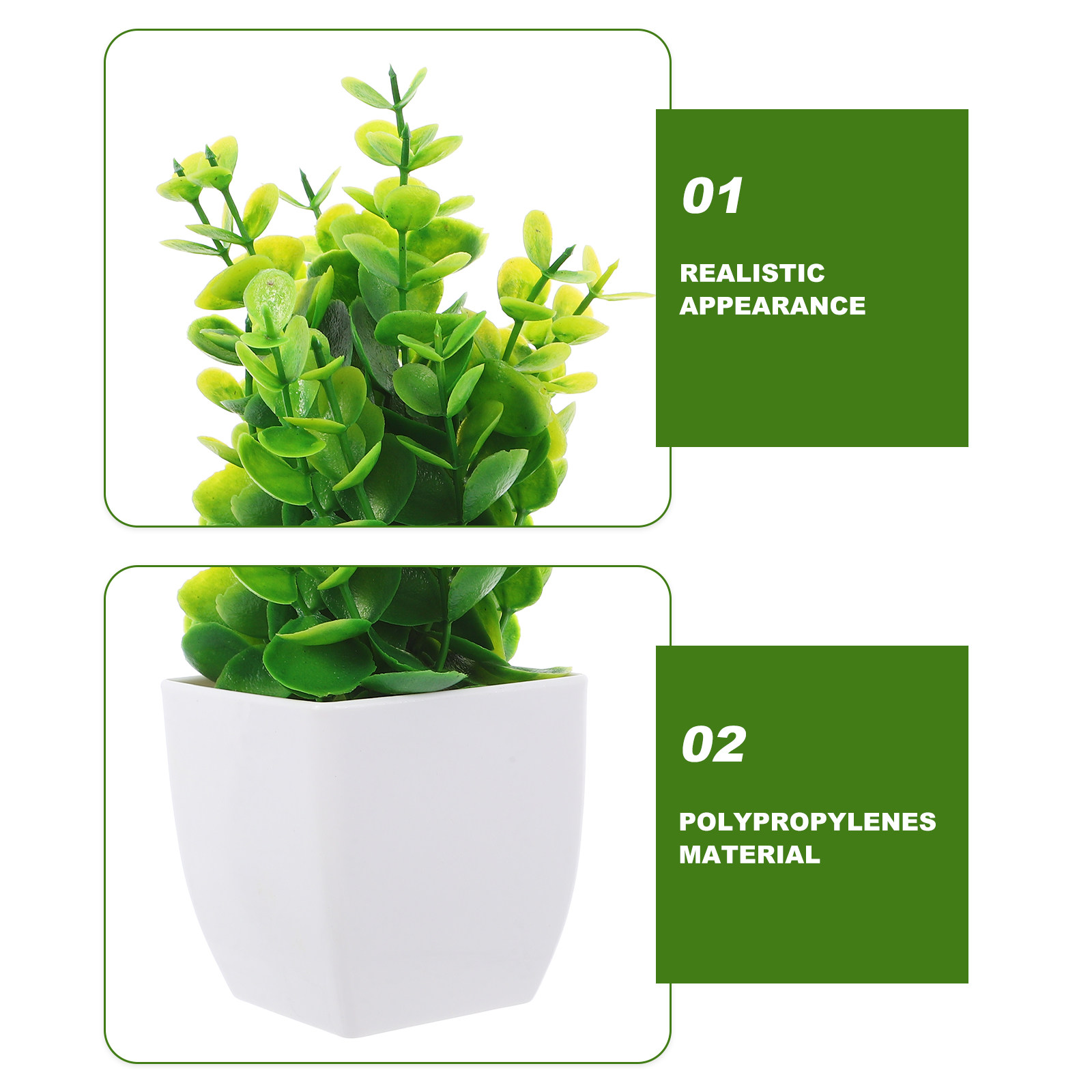 3 قطع من النباتات الصناعية الص - مراجعة Plant Desk Mini وسعره